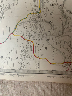 Map of Bokhara, Cabool & Beloochistan 1838 (41 x 34cm)