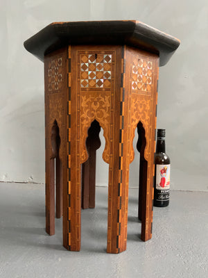 Damascus table converted to a sewing work box (53 x 41cm)