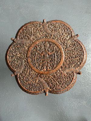 South Indian rosewood tripod table (52 x 42cm)