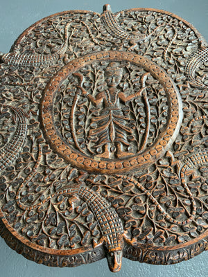 South Indian rosewood tripod table (52 x 42cm)