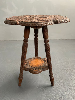 South Indian rosewood tripod table (52 x 42cm)