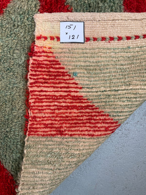 Turkish Obruk looped pile Çeki Tülü rug (152 x 121cm)