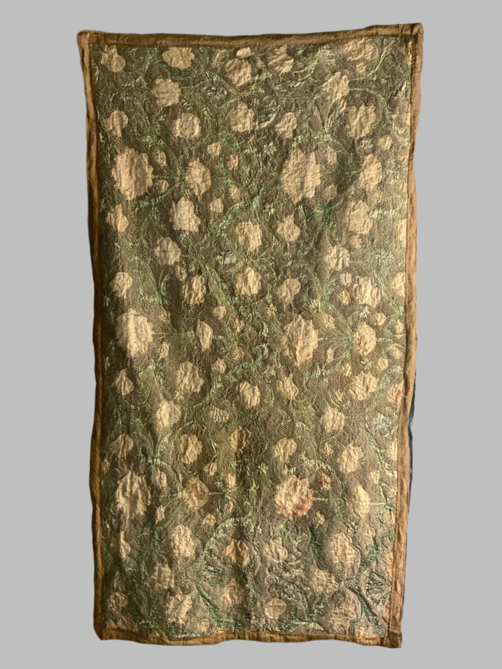 Continental antique gilt embroidered brocade (170 x 92cm)