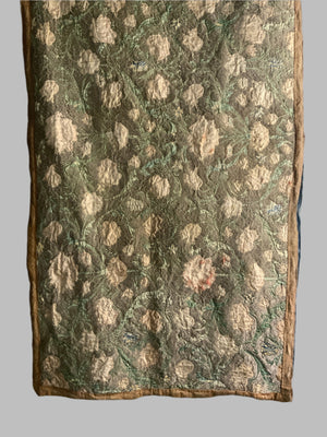 Continental antique gilt embroidered brocade (170 x 92cm)
