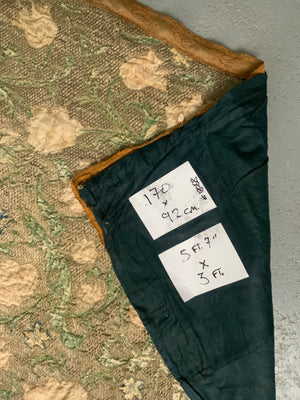 Continental antique gilt embroidered brocade (170 x 92cm)