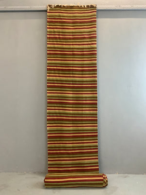 Turkish fine striped extra long kilim runner (979 x 70cm)