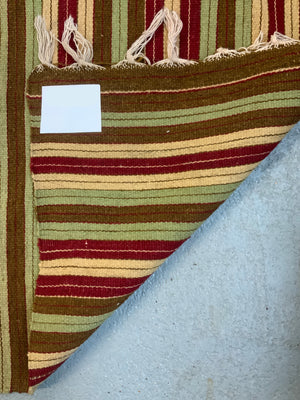 Turkish fine striped extra long kilim runner (979 x 70cm)