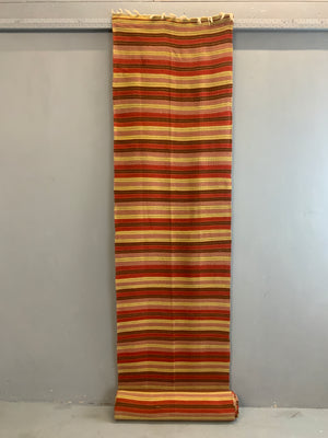 Turkish fine striped extra long kilim runner (976 x 71cm)