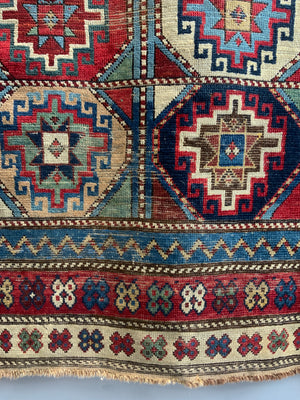 Caucasian Shirvan antique rug (211 x 106cm)