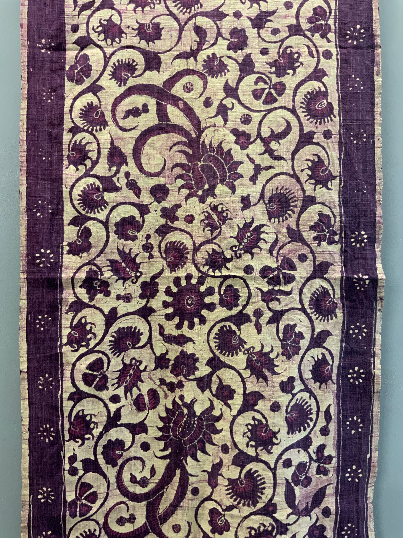 Javanese cotton batik stole (140 x 54cm)