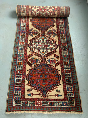 NWP Sarab vintage runner in camel hair (336 x 96cm)