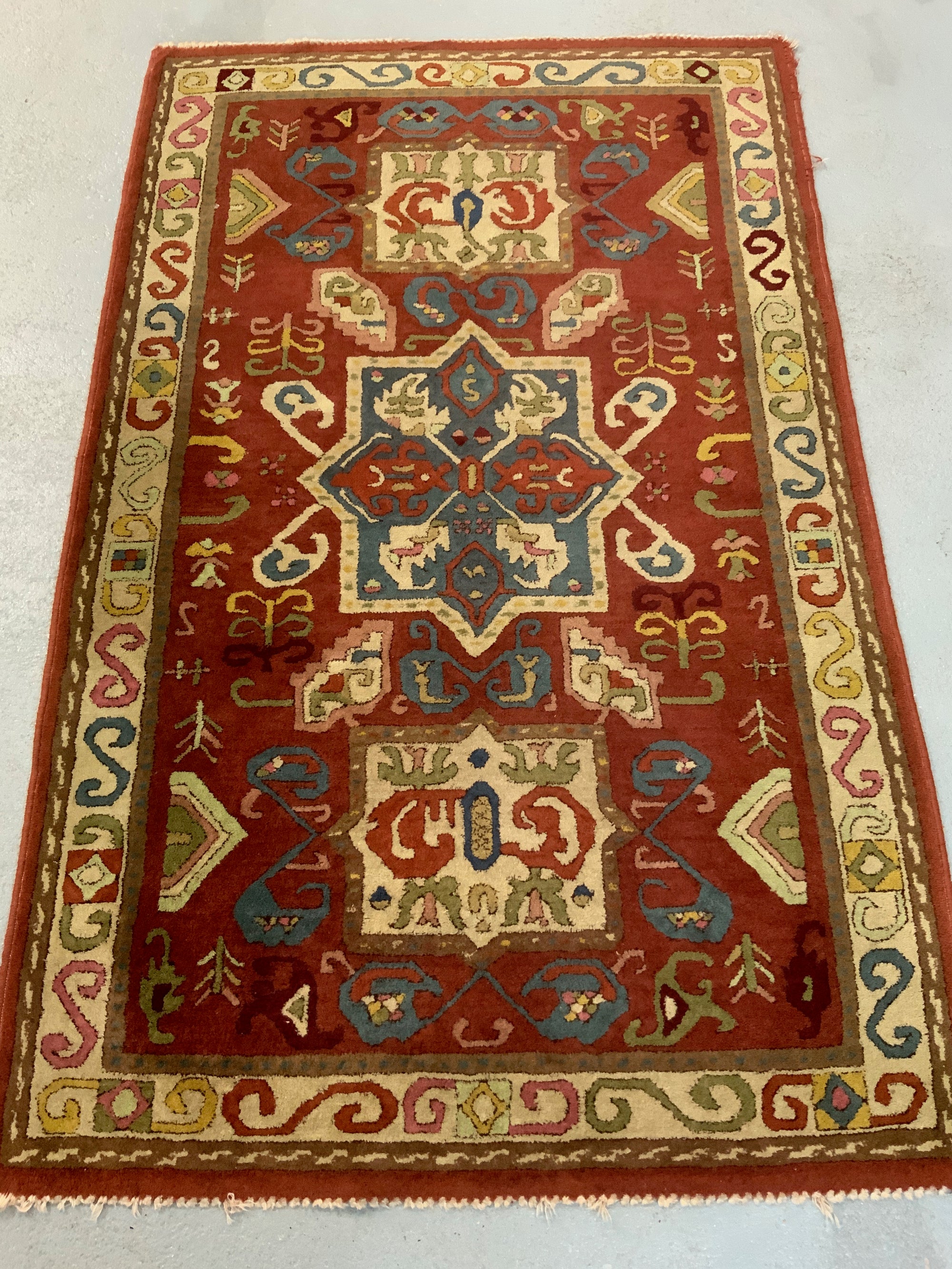 Tetex rug of Azeri late 18th cent design (154 x 96cm)