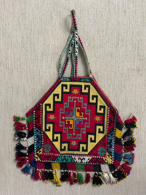 Two Uzbek cross stitch octagonal bags [2]