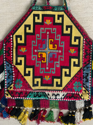 Two Uzbek cross stitch octagonal bags [2]