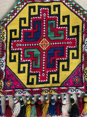 Two Uzbek cross stitch octagonal bags [2]