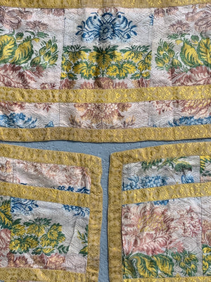 French antique silk brocade pieces (47 x 53cm) [3]