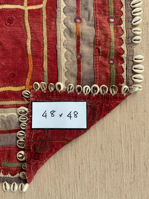 Indian Bangara anklets shell and bead work (48 x 48cm)