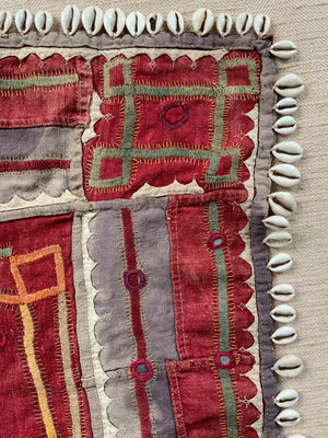 Indian Bangara anklets shell and bead work (48 x 48cm)