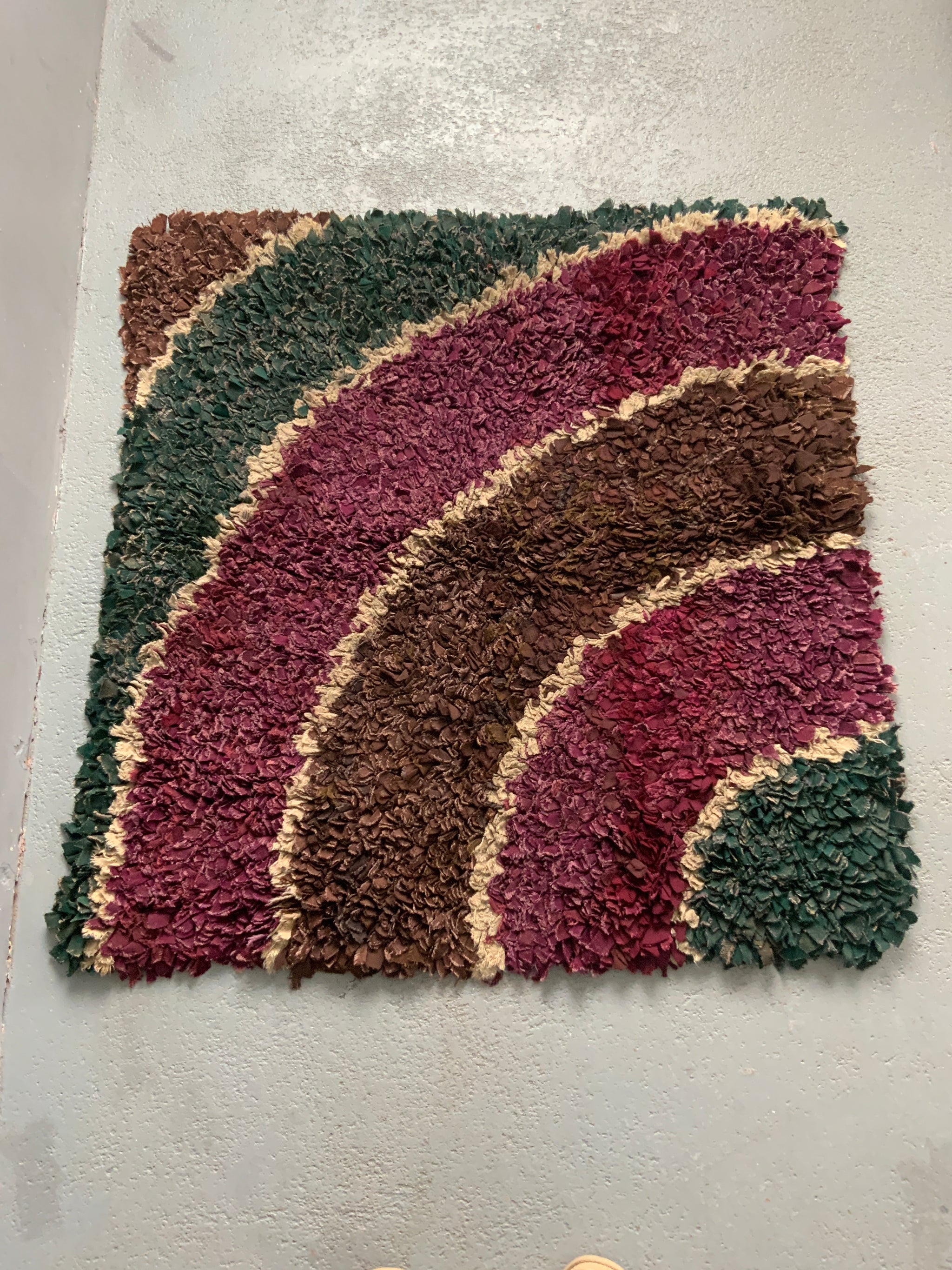 North country proddy rug (89 x 86cm) - Clive Rogers