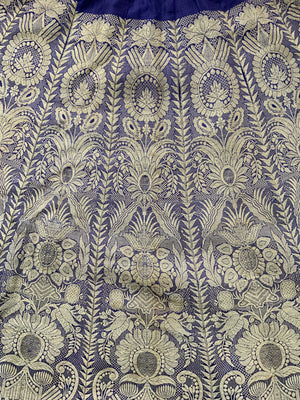 Indian Benares / Lucknow silk & silver brocade skirt