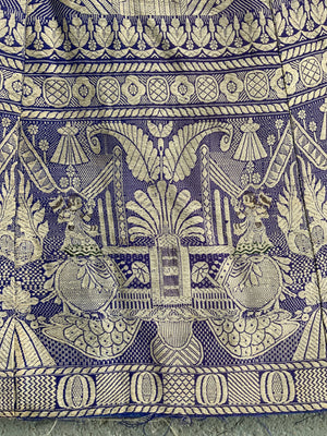 Indian Benares / Lucknow silk & silver brocade skirt