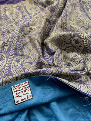 Indian Benares / Lucknow silk & silver brocade skirt