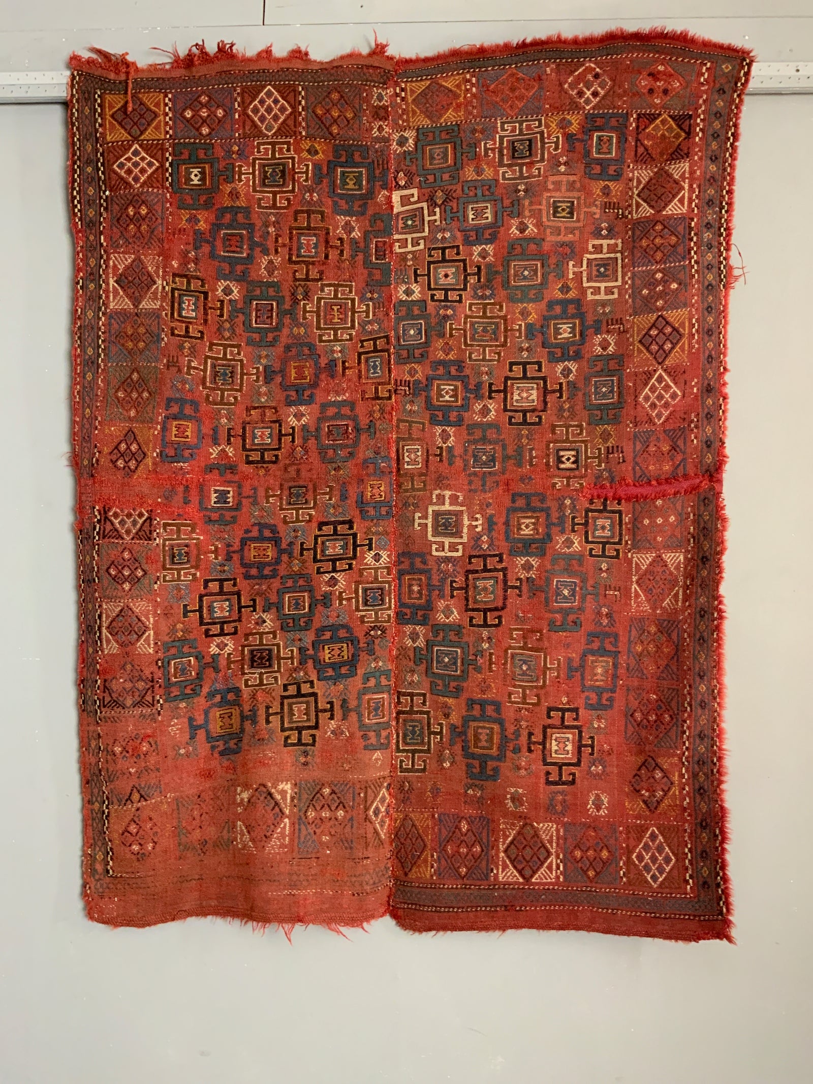 Caucasian antique palas flatweave (183 x 139cm)