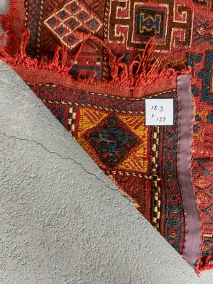 Caucasian antique palas flatweave (183 x 139cm)