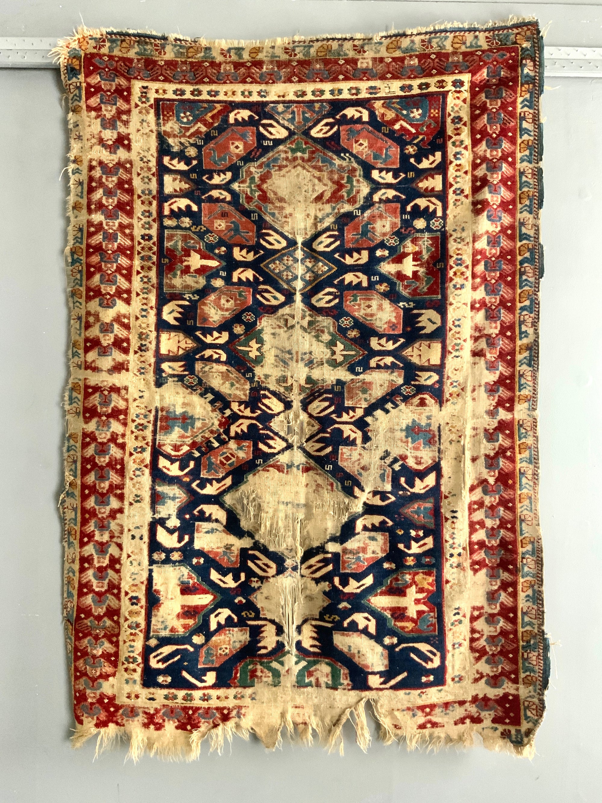 Caucasian fine antique Alpan / Seichour Kuba rug (155 x 104cm) *AF