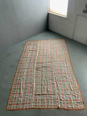 Ottoman silk diaphanous gauze bedcover (293 x 177cm)