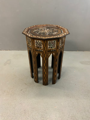 Ottoman Levantine decagonal table with MOP inlay (59 x 46 x 46cm) *AF