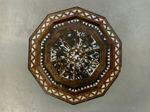 Ottoman Levantine decagonal table with MOP inlay (59 x 46 x 46cm) *AF