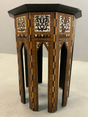 Ottoman Levantine decagonal table with MOP inlay (59 x 46 x 46cm) *AF