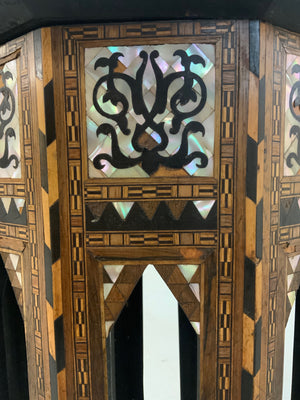 Ottoman Levantine decagonal table with MOP inlay (59 x 46 x 46cm) *AF