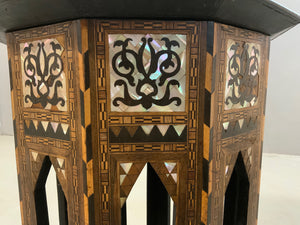 Ottoman Levantine decagonal table with MOP inlay (59 x 46 x 46cm) *AF