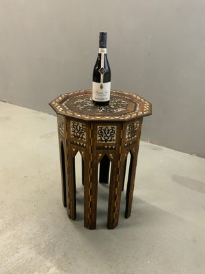Ottoman Levantine decagonal table with MOP inlay (59 x 46 x 46cm) *AF