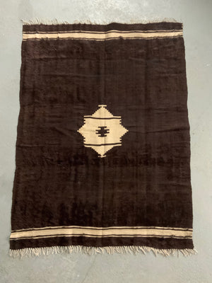 Turkish vintage E. Anatolian Siirt lightweight mohair kilim (155 x 117cm)