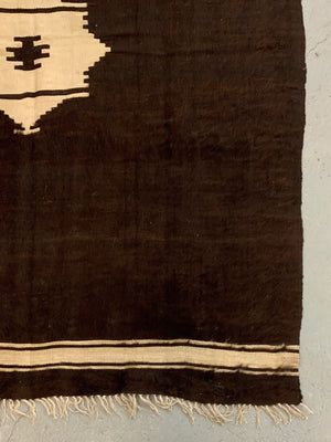 Turkish vintage E. Anatolian Siirt lightweight mohair kilim (155 x 117cm)