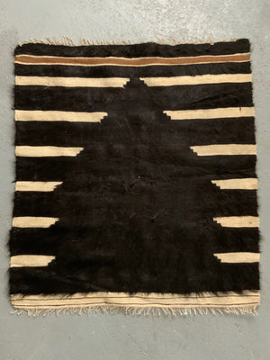 Turkish vintage E. Anatolian Siirt lightweight small mohair kilim (88 x 80cm)