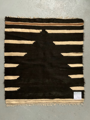 Turkish vintage E. Anatolian Siirt lightweight small mohair kilim (88 x 80cm)