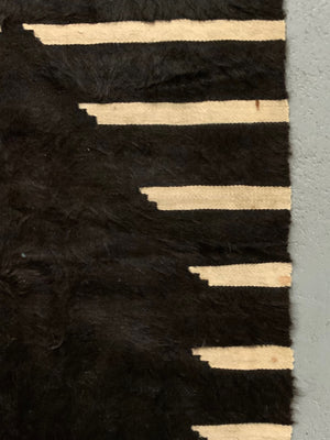 Turkish vintage E. Anatolian Siirt lightweight small mohair kilim (88 x 80cm)