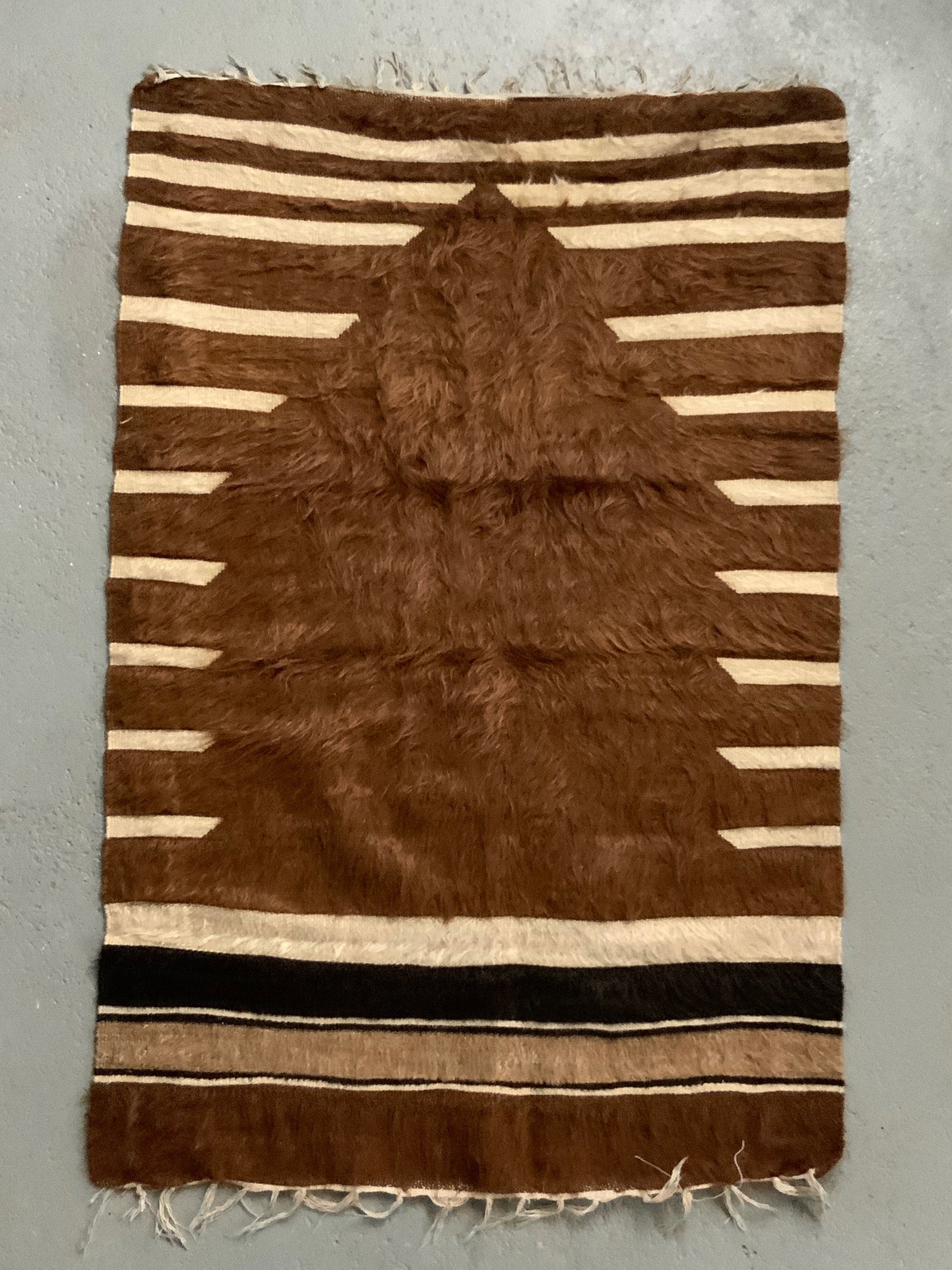 Turkish vintage E. Anatolian Siirt lightweight small mohair kilim (112 x 75cm)