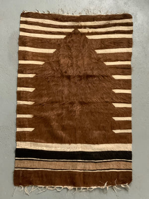 Turkish vintage E. Anatolian Siirt lightweight small mohair kilim (112 x 75cm)