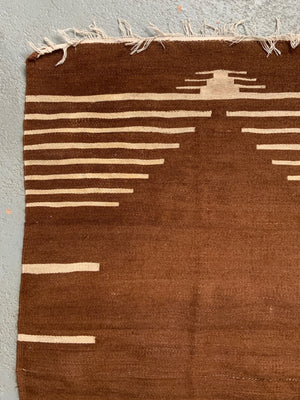 Turkish vintage E. Anatolian Siirt lightweight small mohair kilim (116 x 80cm)