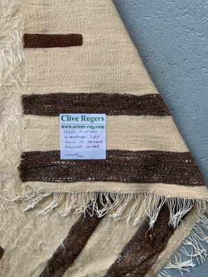 Turkish vintage E. Anatolian Siirt lightweight small mohair kilim (100 x 73cm)