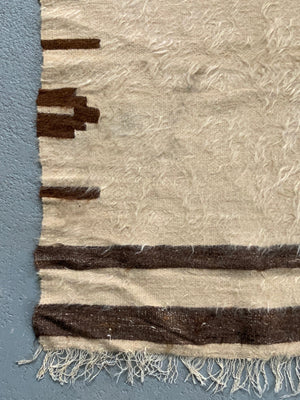 Turkish vintage E. Anatolian Siirt lightweight small mohair kilim (100 x 73cm)