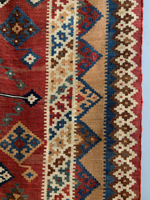 Antique Fars Qashgai kilim (272 x 149cm)