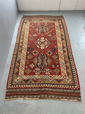 Antique Fars Qashgai kilim (272 x 149cm)