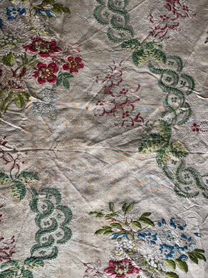 French Lyon antique brocade silk (201 x 102cm)