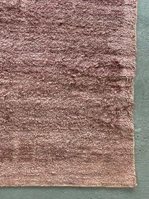 Indian OKA plain soft pink blush small carpet (311 x 240cm)